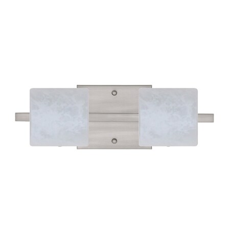 Besa Lighting Paolo Vanity, Carrera, Satin Nickel Finish, 2x50W Halogen 2WS-787319-SN
